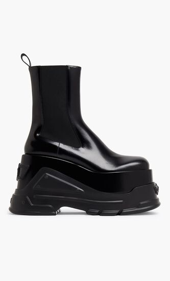 PLAIN ROUND TOE PLATFORM BOOT