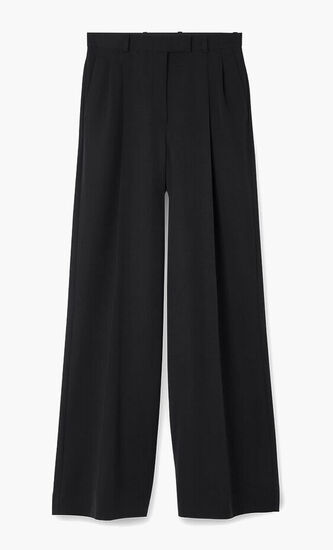 PANTS WIDE LEG HIGH WAIST GAB ECO WOOL SOLID