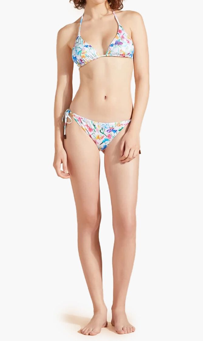 Happy Flowers  Triangle Bikini Top