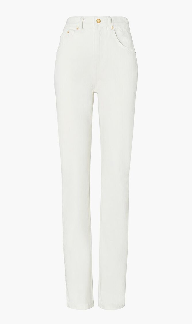 Mid Rise Slim Straight Jeans