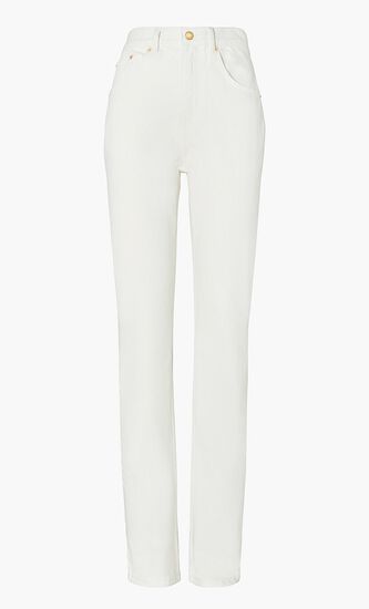 Mid Rise Slim Straight Jeans