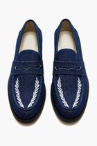 Wilde Wreath Embroidered Penny loafers