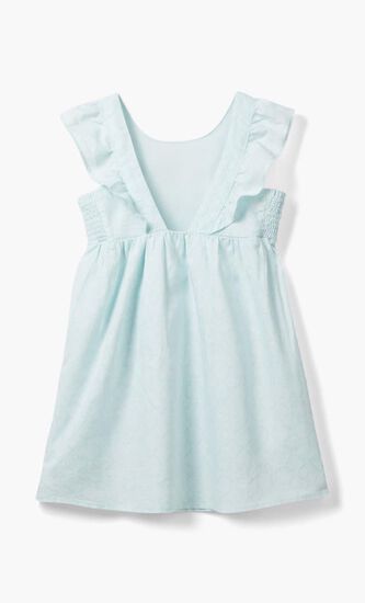 Linen Ruffle Dress
