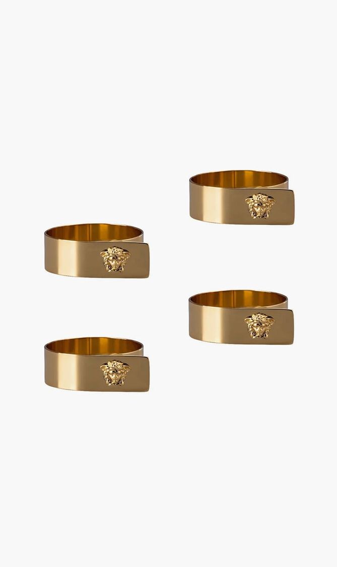 VSC MEDUSA GOLD SET 4 NAPKIN RINGS
