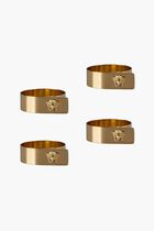 VSC MEDUSA GOLD SET 4 NAPKIN RINGS
