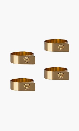 VSC MEDUSA GOLD SET 4 NAPKIN RINGS