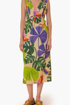 Jungle V Neck Midi Dress