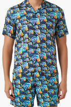 Piranha Print Bowling Shirt