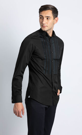 Pleated Long Sleeve Shirt