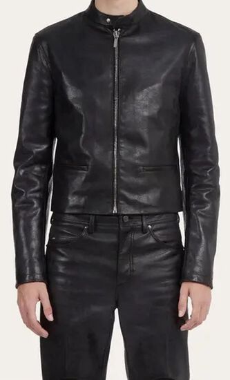 SCRATCHY CALF LEATHER-BLOUSON