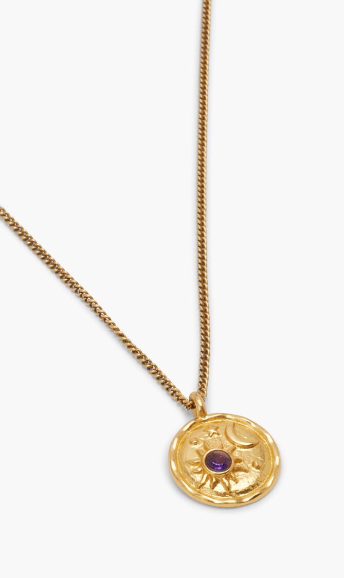 February Birthstone Necklace With Amethyst