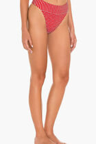 Seaside Stripe Banded High Rise Bikini Bottom