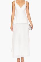 SEQUOIA SL V NECK MIDI DRESS
