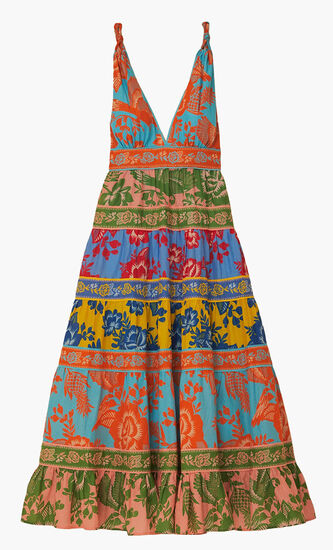 Mixed Lace Garden Midi Dress