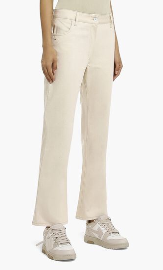 Cropped Flared Denim Jeans