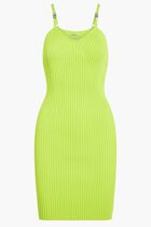 Ribbed Stretch Viscose Belted Bustier Dress