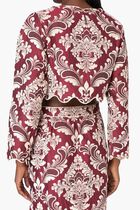 BICOLOR JACQUARD WAVES LONG SLEEVE TOP