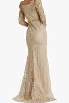 Embroidered Applique Trumpet Gown