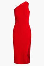 VISCOSE ASYM SLIT DRESS