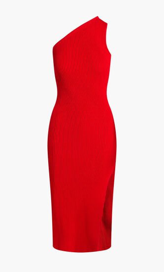 VISCOSE ASYM SLIT DRESS