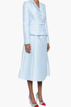 BLUE TAFFETA MIDI DRESS