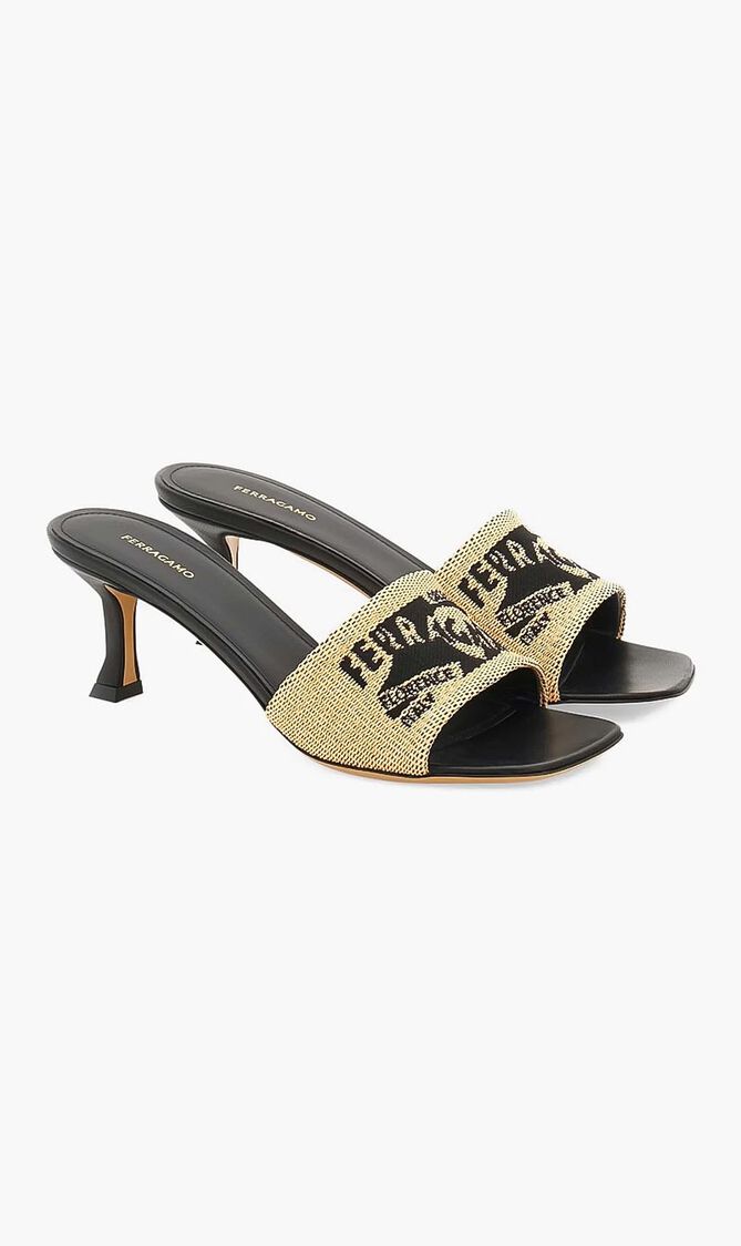 Zenobia 55 Logo Jacquard Mules