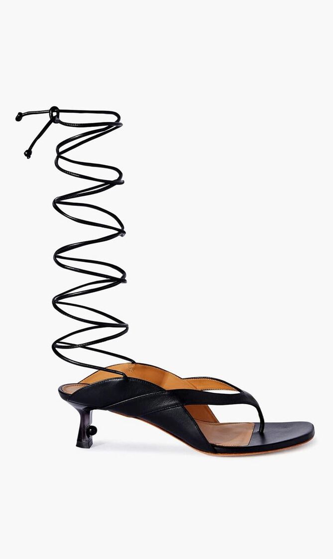LOLLIPOP LACE UP SANDAL BLACK BLACK