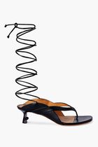 LOLLIPOP LACE UP SANDAL BLACK BLACK