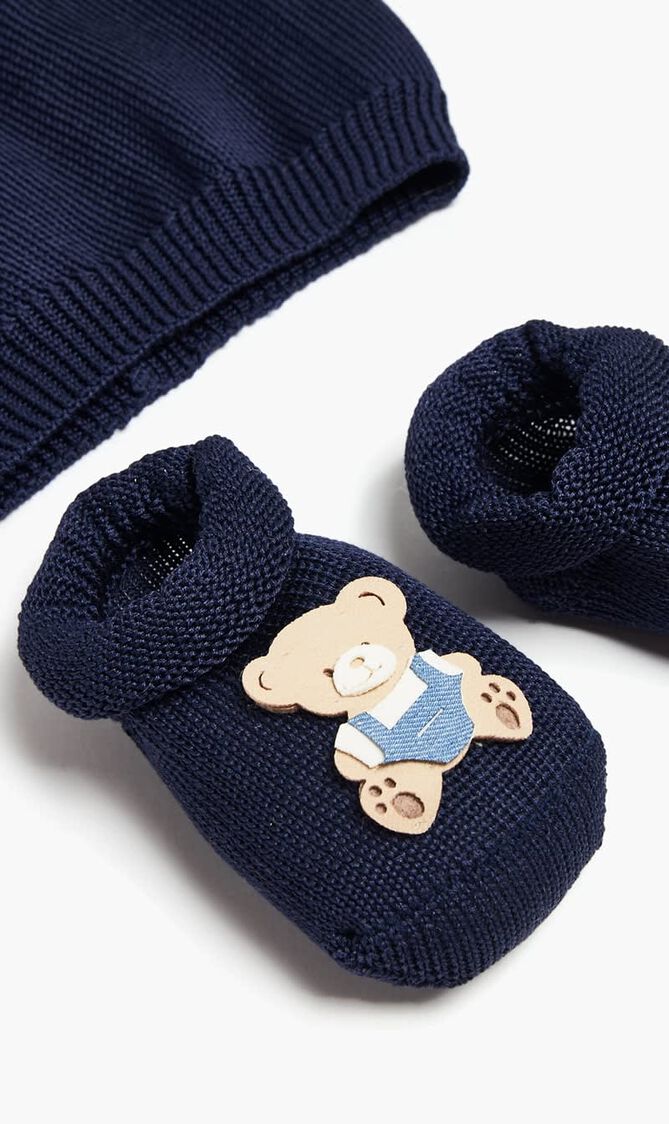 Bear Hat and Booties Set