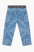 PANT DENIM DENIM + MASCHERA BAROQUE LASER