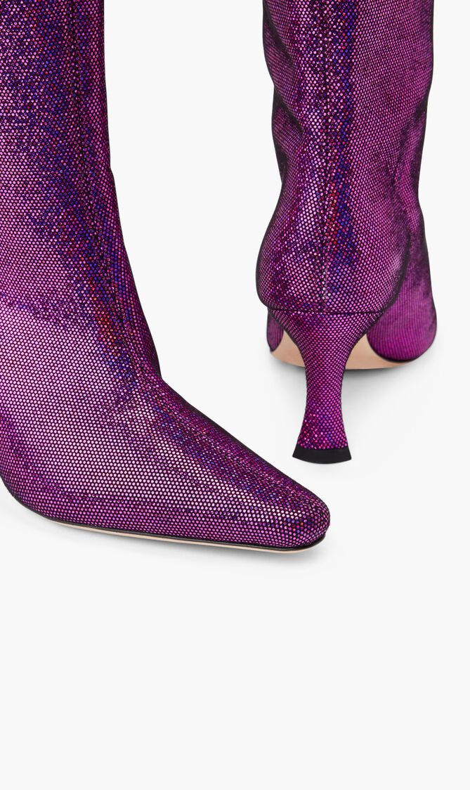 Stevie 42 Fuchsia Disco Dot Leather