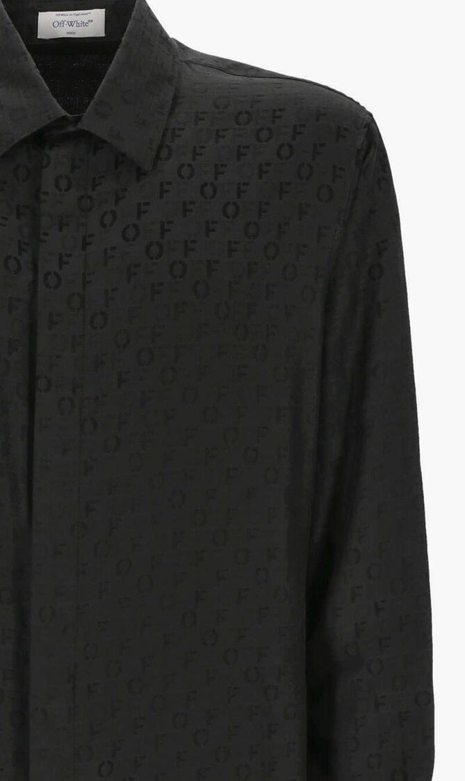 OFF AO JACQ SILKCOT SHIRT BLACK NO COLOR