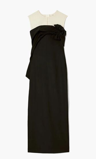 Knotted Stretch Wool Dress