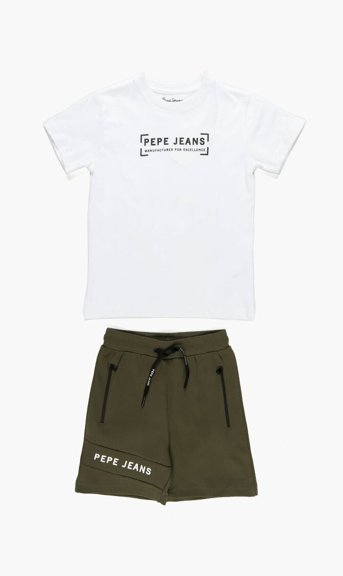 Adam Solid Jersey T-shirt and Shorts Set