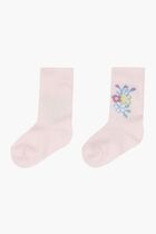 Floral-embroidered Socks