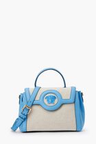 Top Handle Fabric+Calf Leather