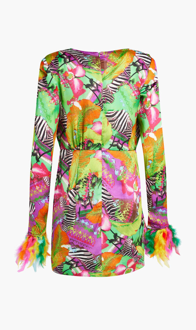 NADINE MIAMI V NECK MINI DRESS