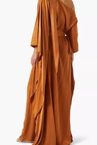 EL VIENTO SATIN KAFTAN OCHRE
