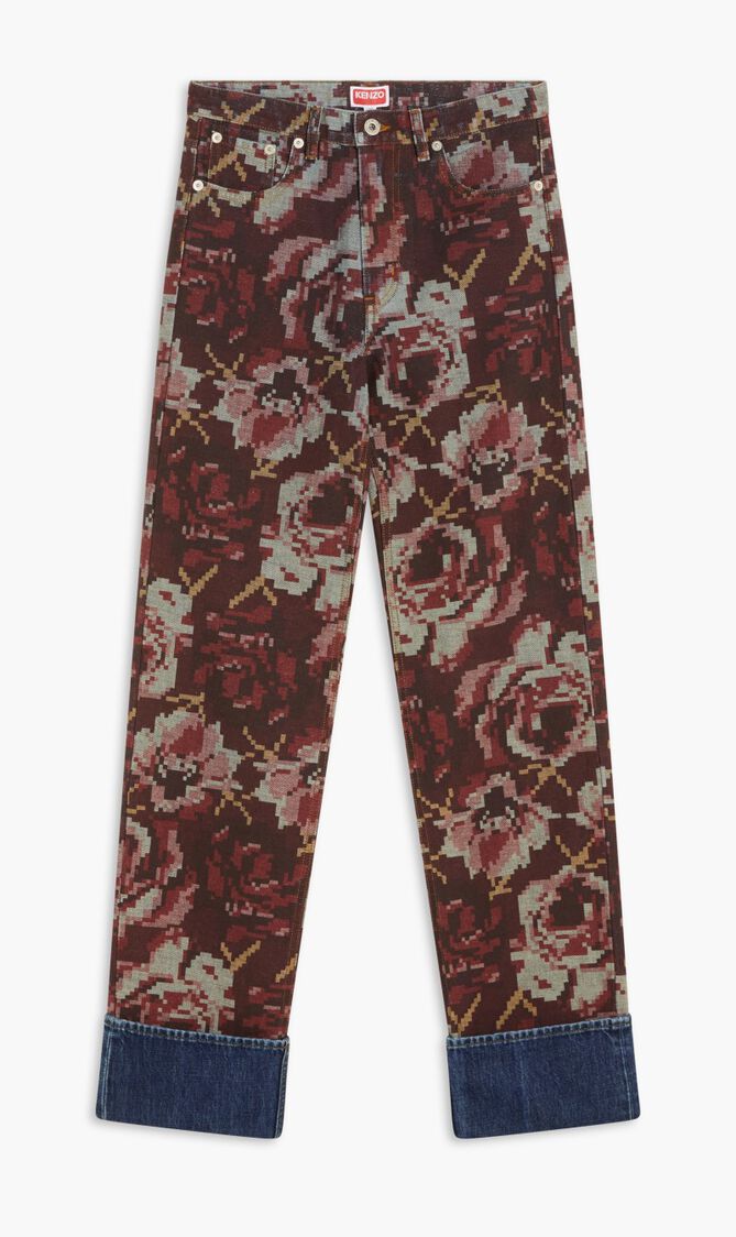 PRINTED STRAIGHT FIT JEANS
