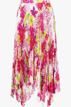SKIRT MIDI PLEAT CREPE DE CHINE HANKERCHIEF AO ORCHID VERSACE