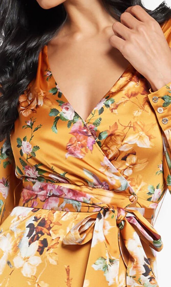 Ethereal Roses Wrap Dress