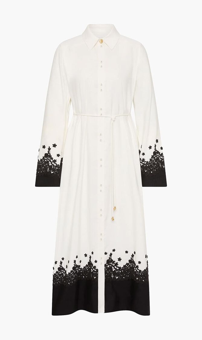 Charmer Lace Trim Midi Dress