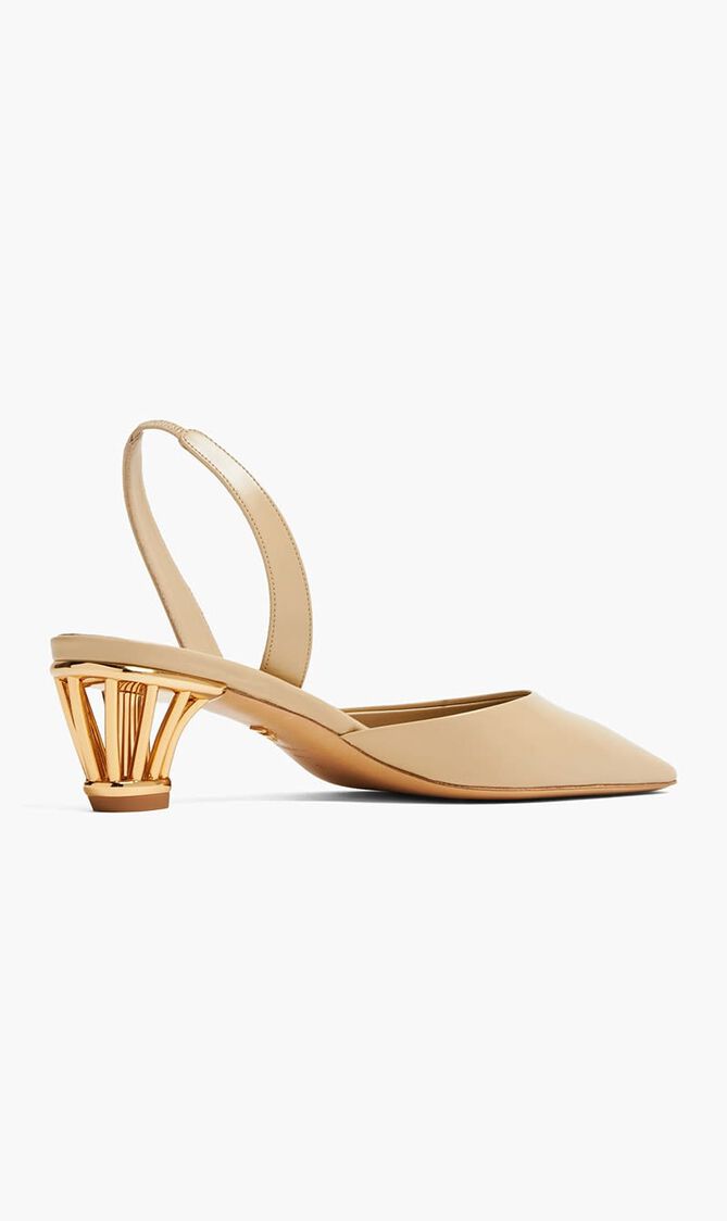 Cage Heel Slingback Sandals