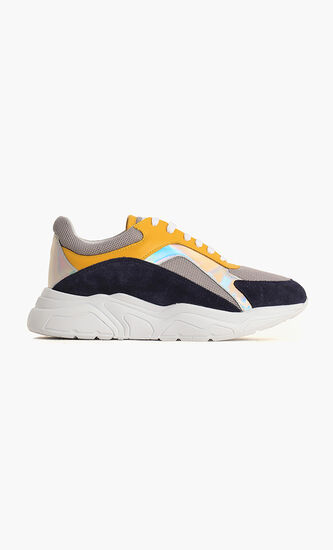 Colourblock Leather Sneakers