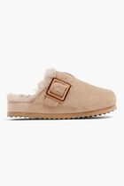 Suede Furry Sabot