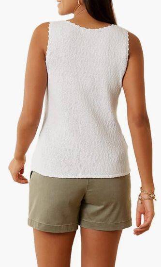 Water's Edge Scoop-Neck Sleeveless Sweater
