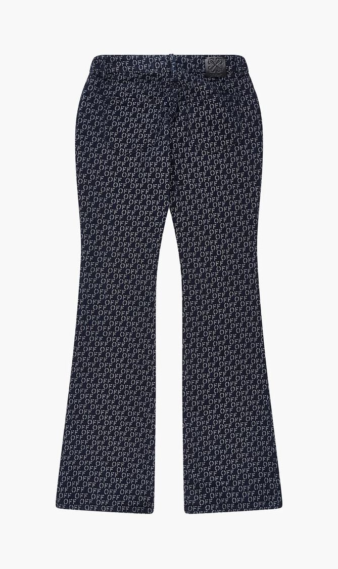 OFF JACQ SLIM FLARED 5PKT PAN BLUE WHITE