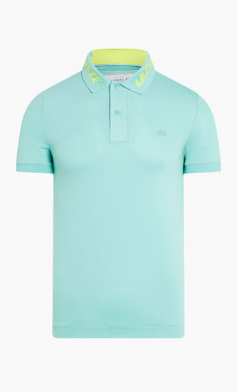SHORT SLEEVED RIBBED COLLAR SHIRT