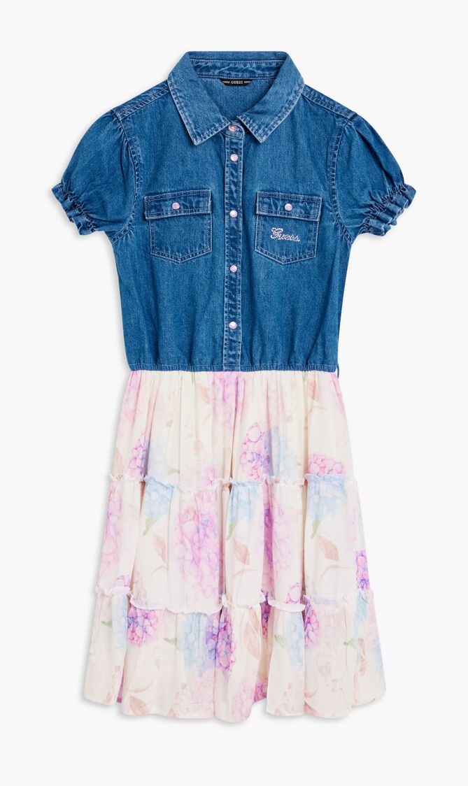 Mixed Fabric Dress