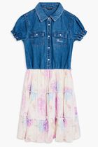 Mixed Fabric Dress